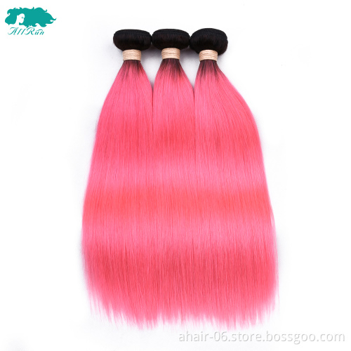 wholesale products china fashion pink human hair bundles rainbow hair brazilian virgin hair